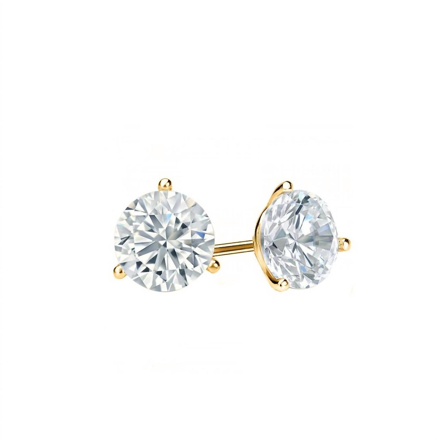 Diana M Jewels - 4.00 Cts Round Lab Diamond Stud Earrings