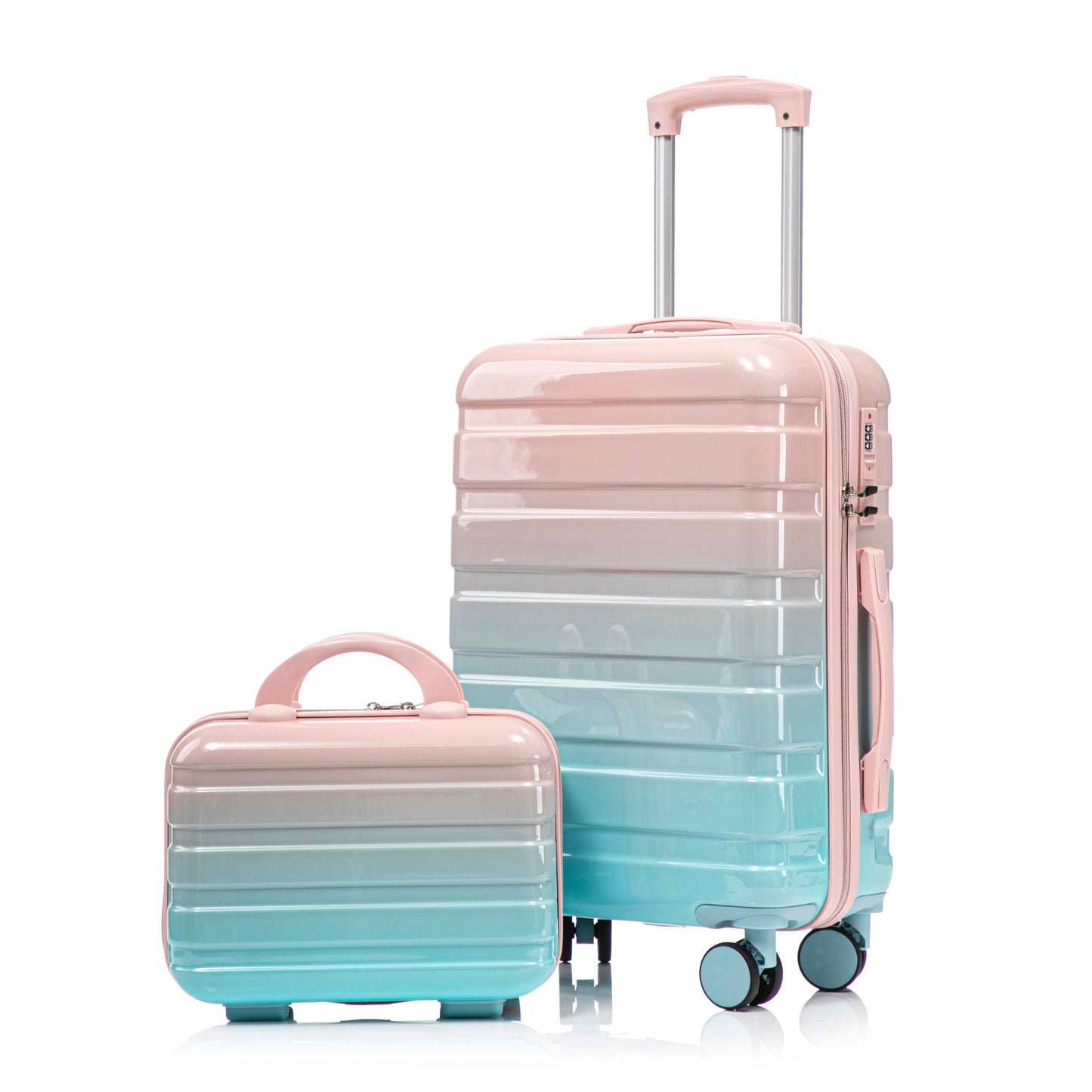 14"/20" 2-Pieces PC Spinner Wheel Carry On Luggage Set