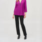 Joseph Ribkoff - Embellished Zip Front Split Sleeve Tunic