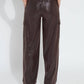 Lysse - Callie Patent Foil Vegan Suede Pants