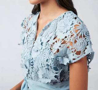 Abbey Glass - 3d Lace Mini Dress