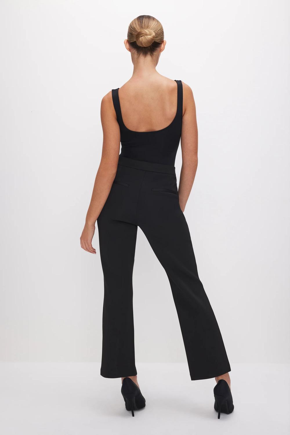 Good American - Scuba Cropped Straight Trousers