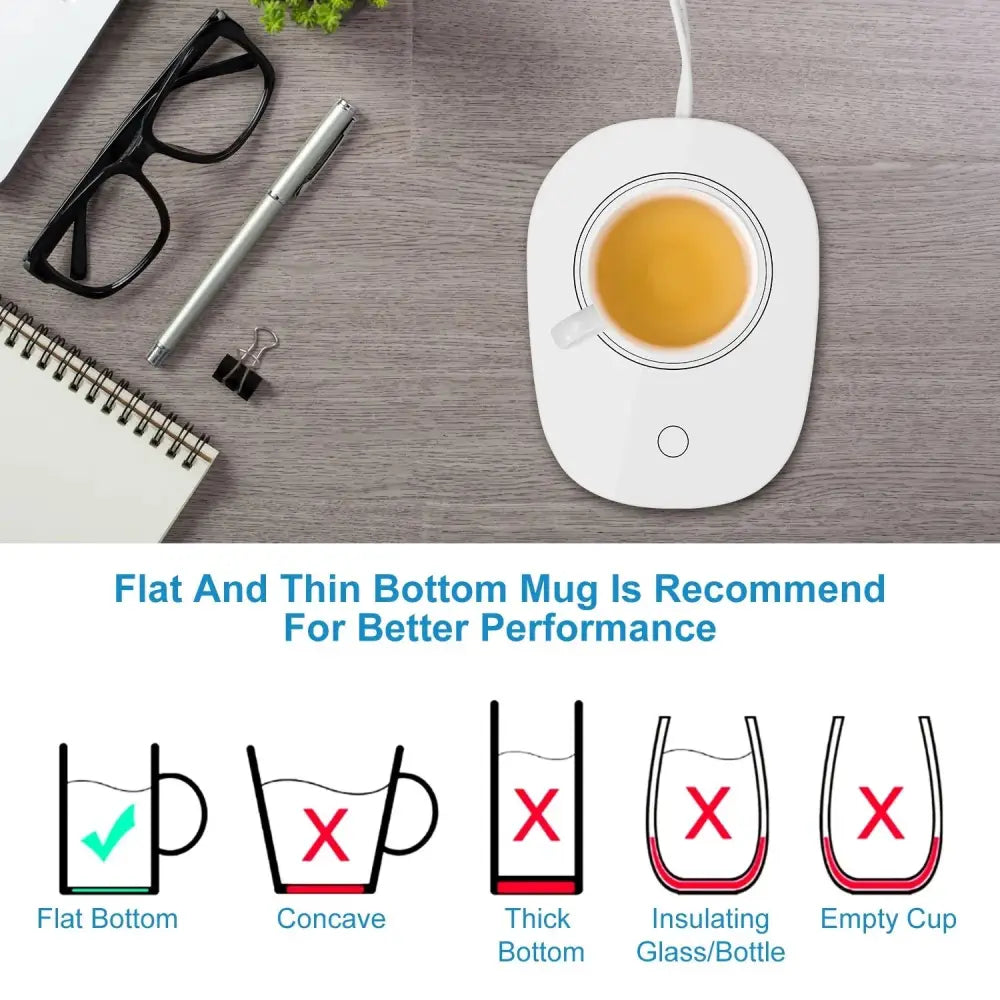 Smart Electric Coffee Mug Warmer with Auto Shut