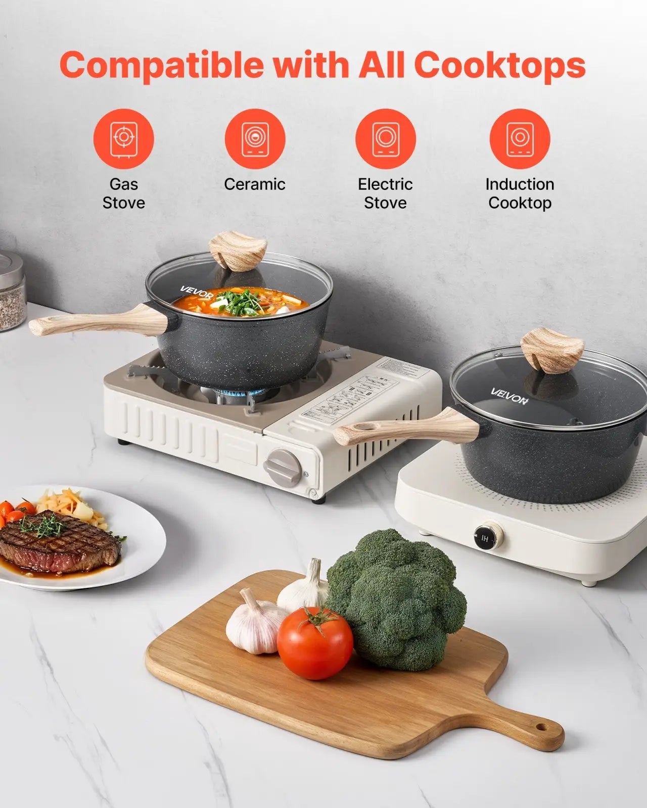 2.5 Qt Nonstick Saucepan with Detachable Handle