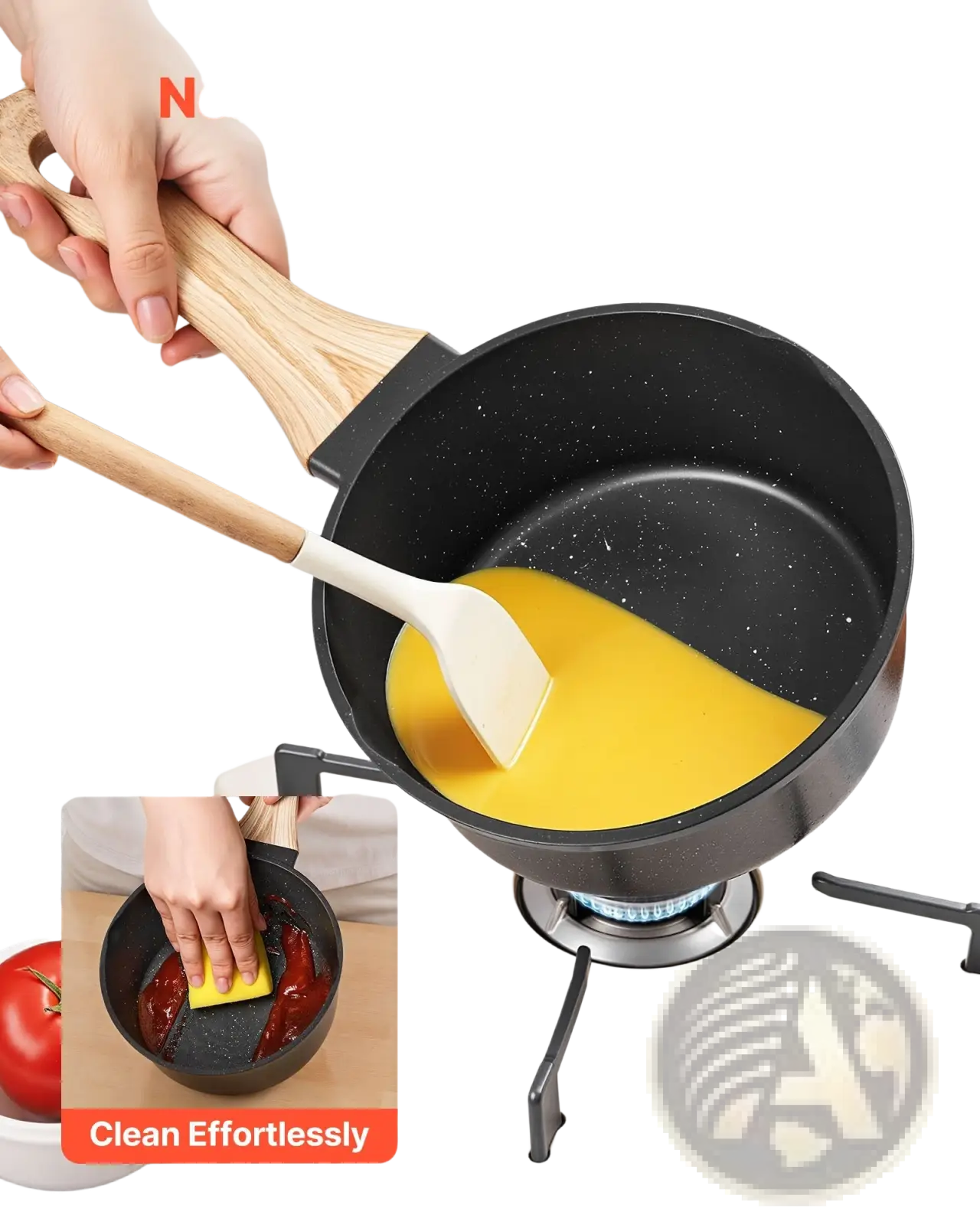 2.5 Qt Nonstick Saucepan with Detachable Handle