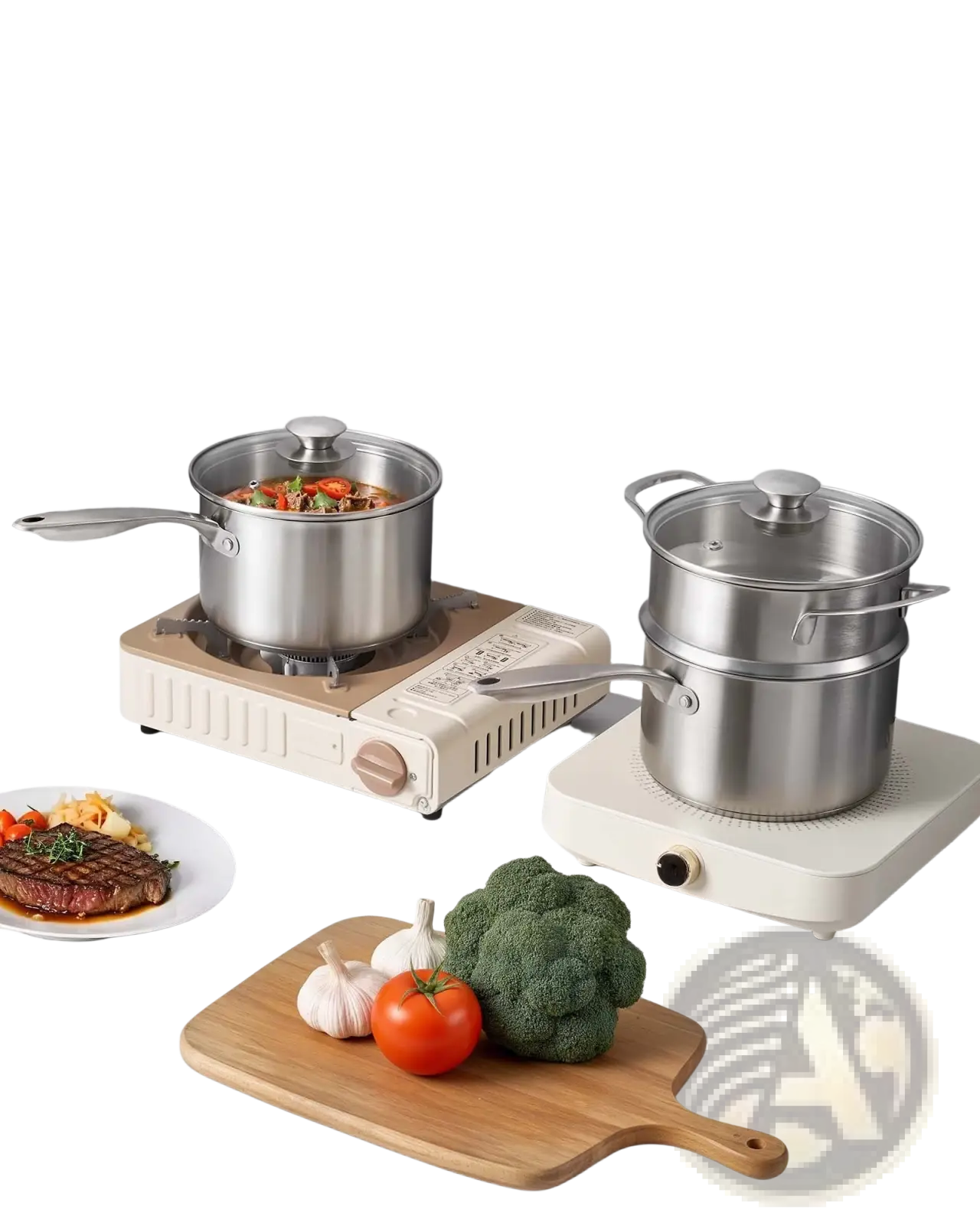 2.5 Qt Stainless Steel Saucepan with Steamer Basket