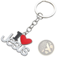 2-piece i Heart Jesus Silver Religious Keychain Set