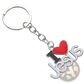 2-piece i Heart Jesus Silver Religious Keychain Set