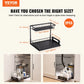 2-tier Pull out Under Sink Cabinet Organizer Black Metal