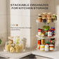 2-tier Rotating Spice Rack Clear Acrylic Turntable Pack of 2