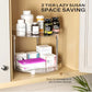 2-tier Rotating Spice Rack Clear Acrylic Turntable Pack of 2