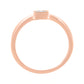 14K Rose Gold Plated .925 Sterling Silver 1/20 cttw Miracle Set Diamond Promise Ring (J-K Color, I1-I2 Clarity) - Size 6
