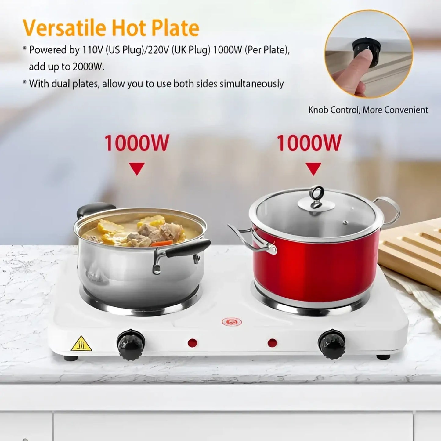 2000w Double Electric Burner Portable Dual Hot Plate
