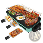 2000w Electric Indoor Grill with 3 Raclette Trays