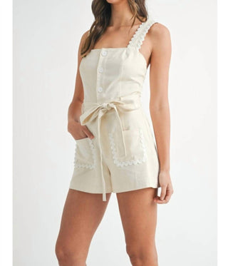 Mable - Women's Ric Rac Trim Romper