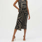 Joseph Ribkoff - Silky Knit Geometric Print Pencil Skirt