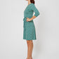 Leota Women's Perfect Wrap 3/4 Sleeve Dress Blue