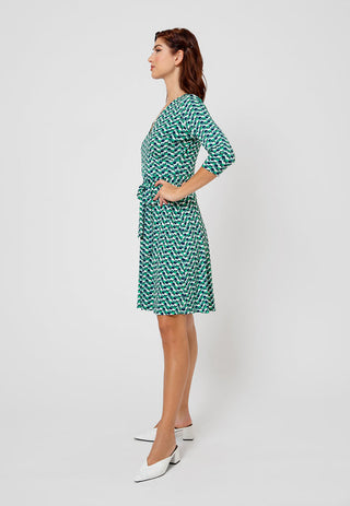 Leota Women's Perfect Wrap 3/4 Sleeve Dress Blue