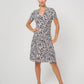 Leota Women's Perfect Wrap Cap Sleeve Dress Gray