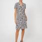 Leota Women's Perfect Wrap Cap Sleeve Dress Gray