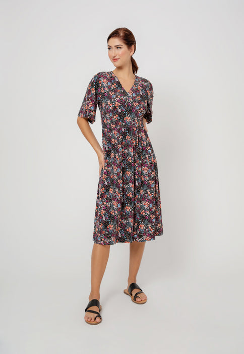 Leota Women's Zoe Dress In Confetti Floral Black