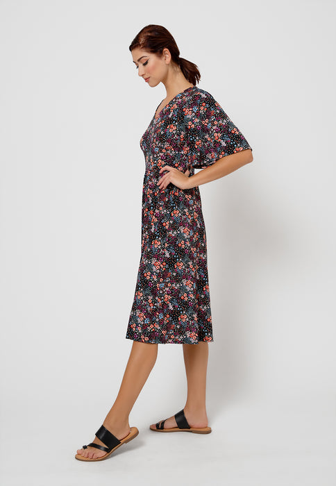 Leota Women's Zoe Dress In Confetti Floral Black