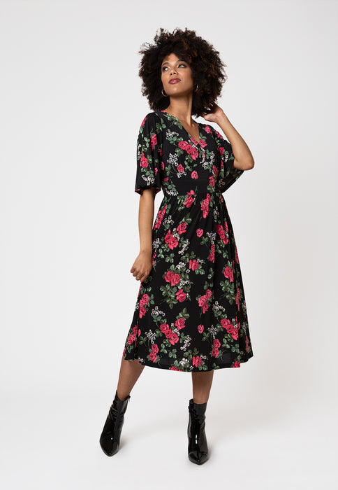 Leota Women's Zoe In Ruby Rose Dress Black