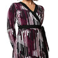 Leota Women's Kara Wrap Dress Purple Size Small