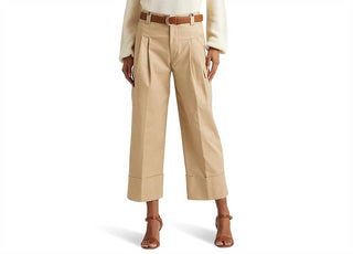 LAUREN Ralph Lauren Stretch Cotton Cropped Cargo Pants White Size 12