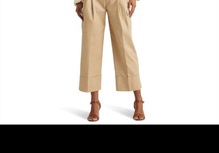 LAUREN Ralph Lauren Stretch Cotton Cropped Cargo Pants White Size 12