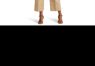 LAUREN Ralph Lauren Stretch Cotton Cropped Cargo Pants White Size 12