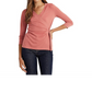 LAUREN Ralph Lauren Stretch Jersey Surplice Top Pink