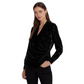Lauren Ralph Lauren Women's Velvet Surplice Blouse Black