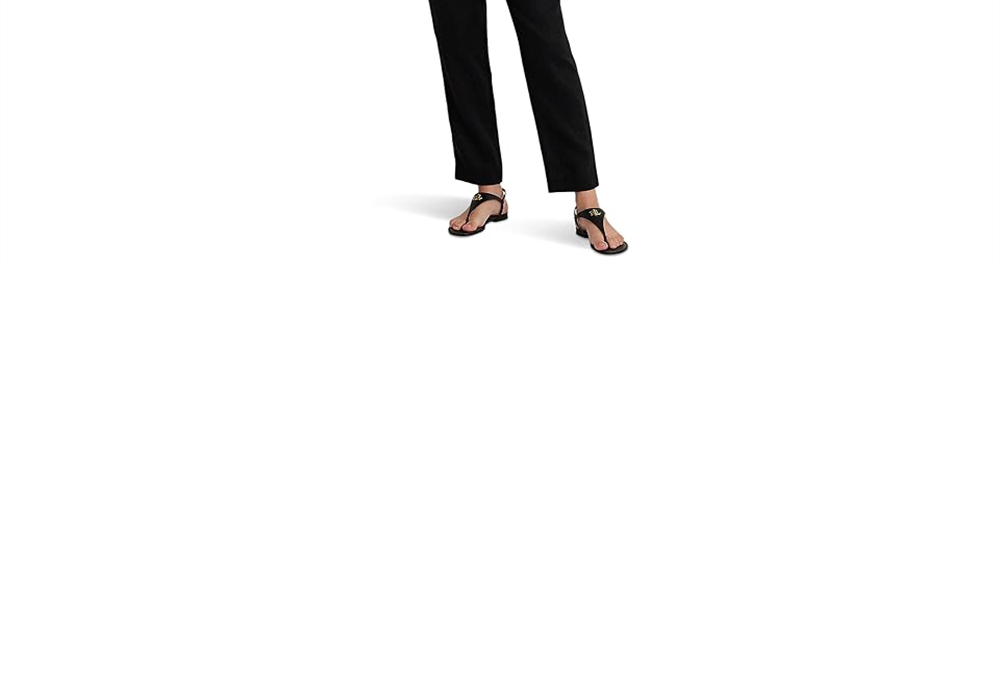 LAUREN Ralph Lauren Print Pleated Georgette Tie-Neck Blouse Black