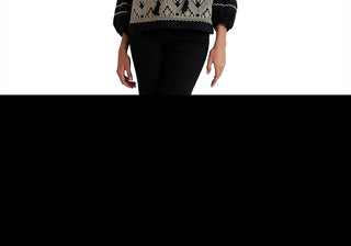 LAUREN Ralph Lauren Embroide Cotton Voile Blouse Black