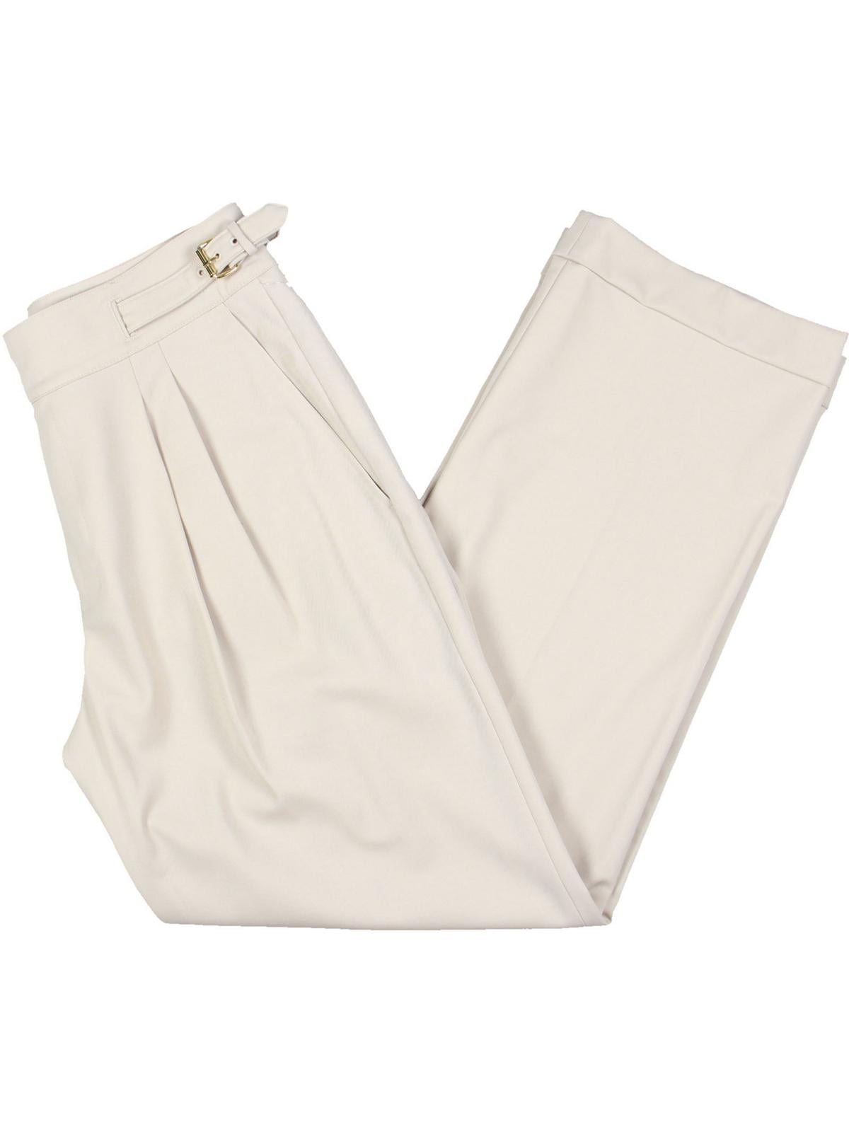 LAUREN Ralph Lauren Pleated Wool-Blend Twill Straight Pants Taupe