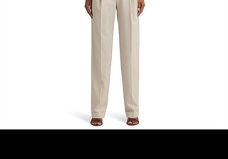 LAUREN Ralph Lauren Pleated Wool-Blend Twill Straight Pants Taupe