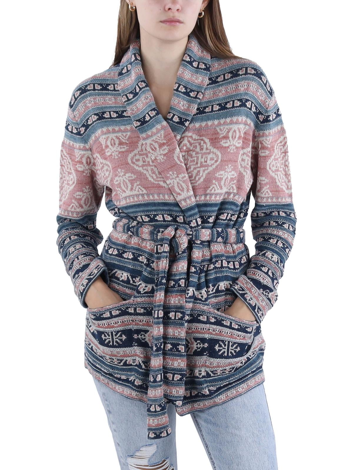 Lauren Ralph Lauren Womens Cardigan Tie Front Cardigan Sweater Multi Size XL