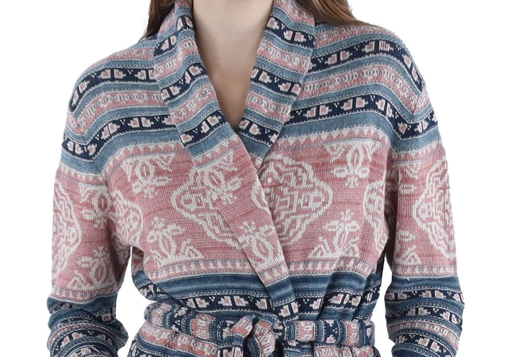 Lauren Ralph Lauren Womens Cardigan Tie Front Cardigan Sweater Multi Size XL