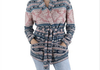 Lauren Ralph Lauren Womens Cardigan Tie Front Cardigan Sweater Multi Size XL