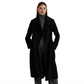 LAUREN Ralph Lauren Belted Wool-Blend Wrap Coat Black Size 12