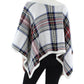 Lauren Ralph Lauren Women's Checked Plaid Wool-Blend Poncho Sweater Multi