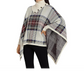 Lauren Ralph Lauren Women's Checked Plaid Wool-Blend Poncho Sweater Multi