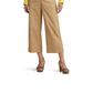 Lauren Ralph Lauren Women's Pleated Cotton Twill Cropped Pants Birch Tan Size 16