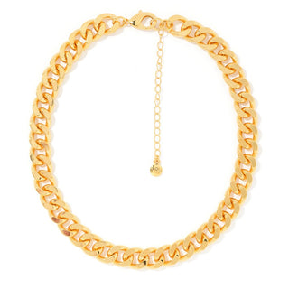 MAYAMAR Gold Plated Bold Cuban Link 15" Necklace w/ 3" Extender