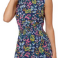 Leota Women's Samantha Floral Print Sleeveless Dress Blue Size X-Small