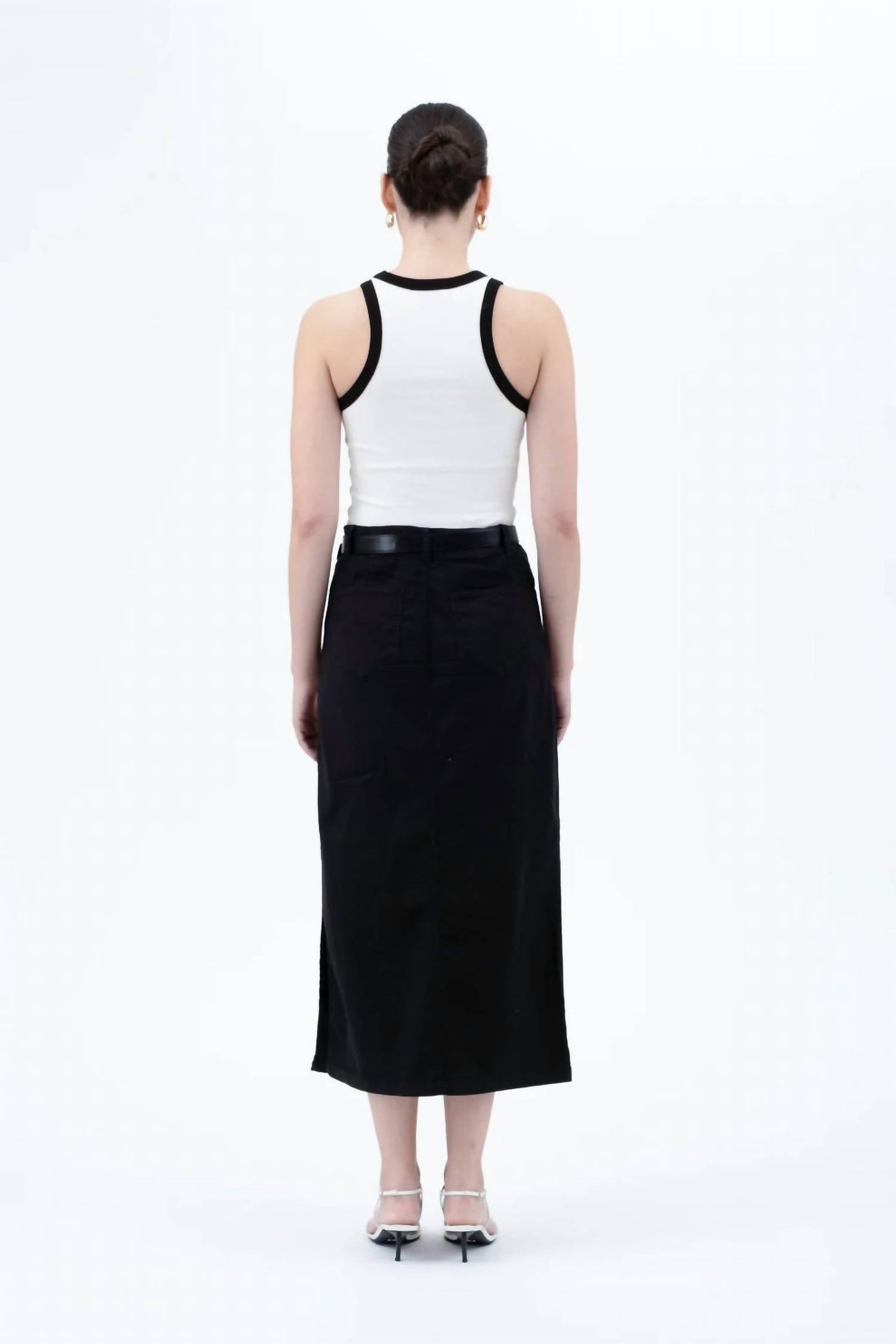 Blu Pepper - Contrast Trim Racerback Knit Tank Top
