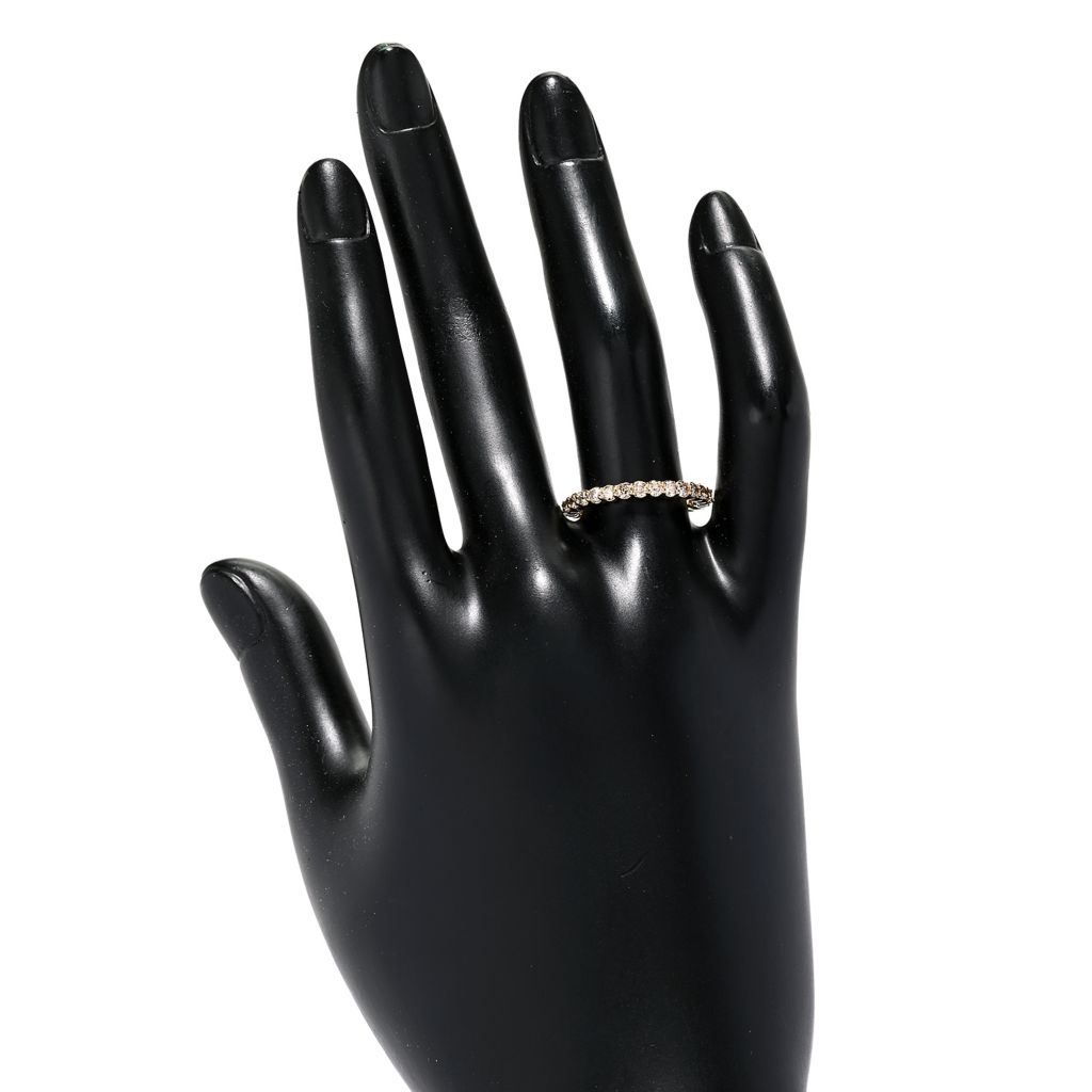 Gems of Distinction 14K Gold 1.18ctw Champagne Diamond Eternity Band Ring