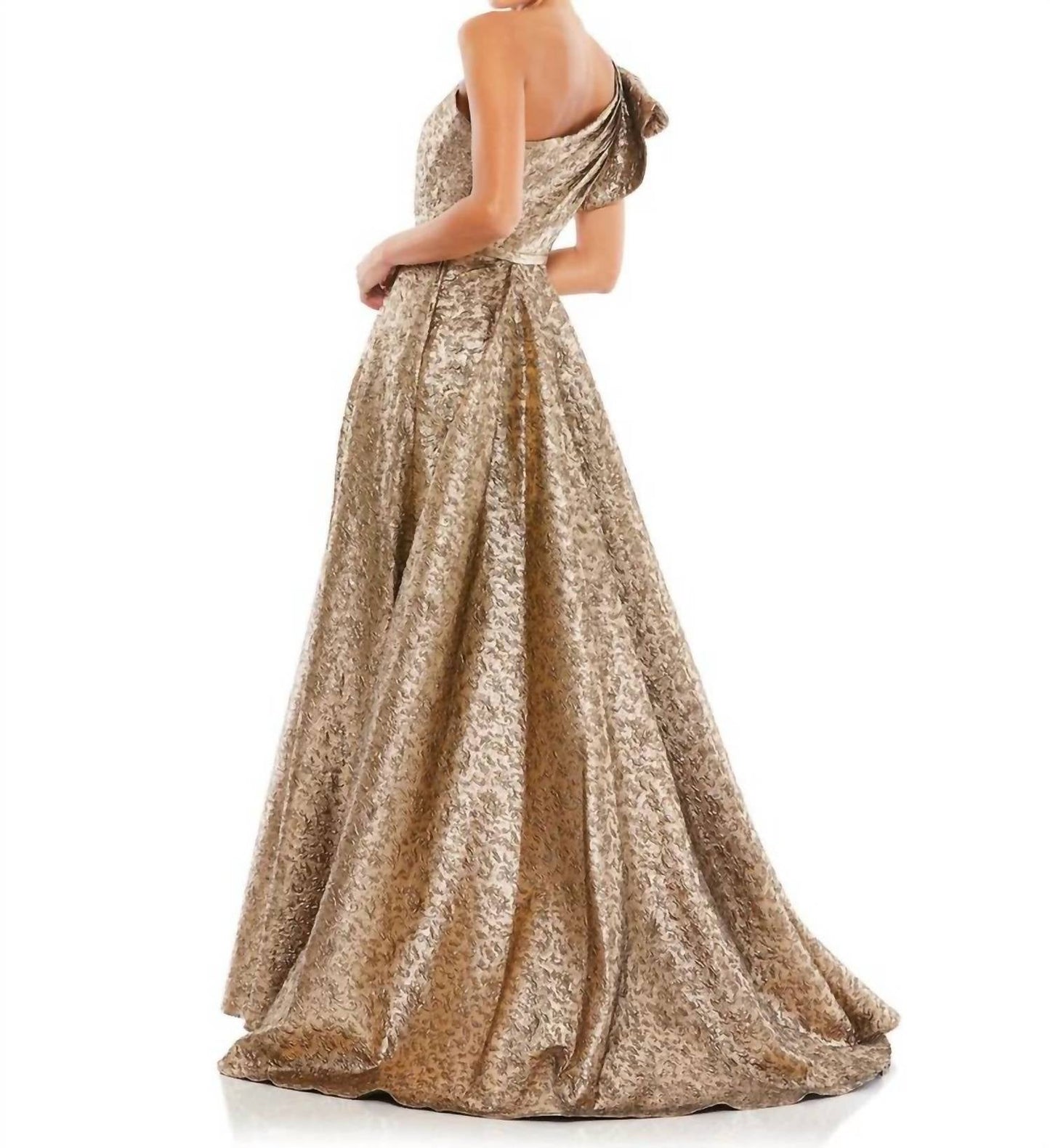 Mac Duggal - One Shoulder Metallic Ballgown
