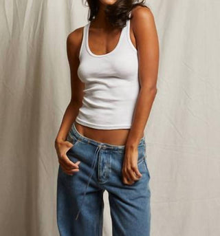 Perfectwhitetee - Mia Fine Variegated Rib Tank